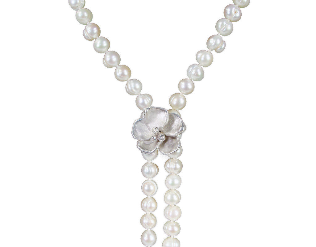 Metal Petals- Pansy Pearl Enhancer-18K Gold & Diamonds-5