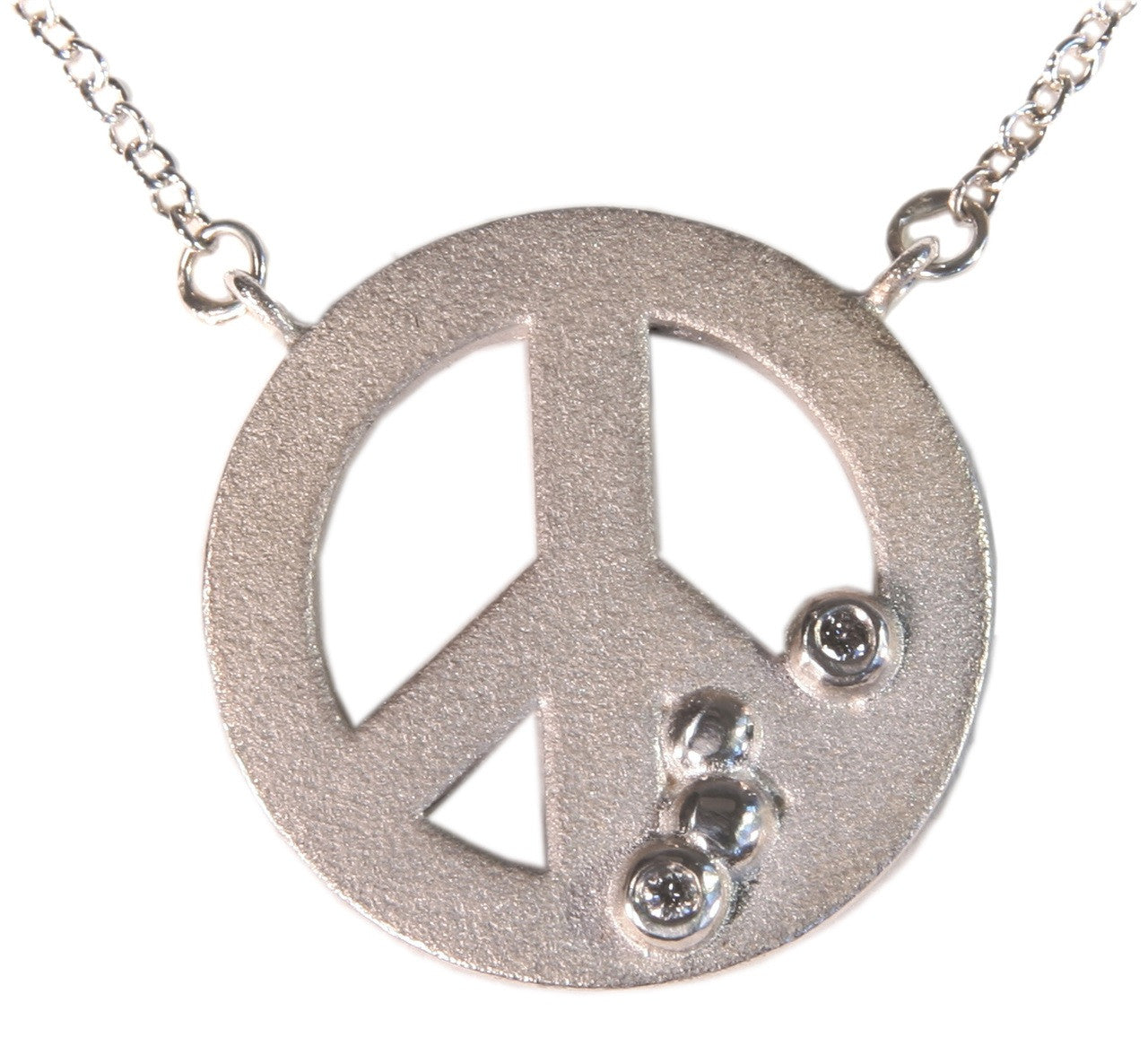 Peace and Lots of It. 18K Gold & Abundance Overflow of Diamonds