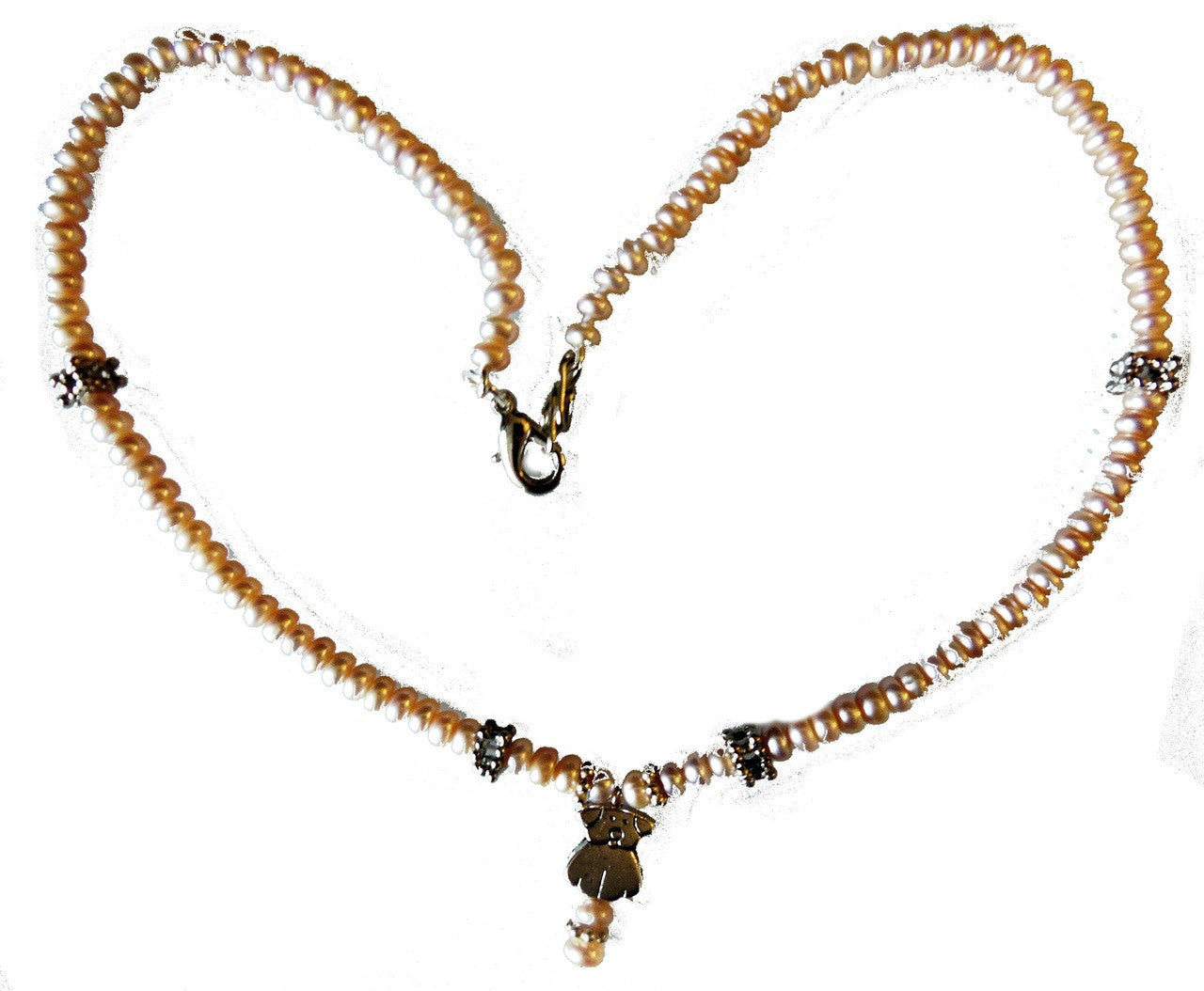Pearls for Little Girls- Puppy Pendant on Freshwater Pearls from China-6