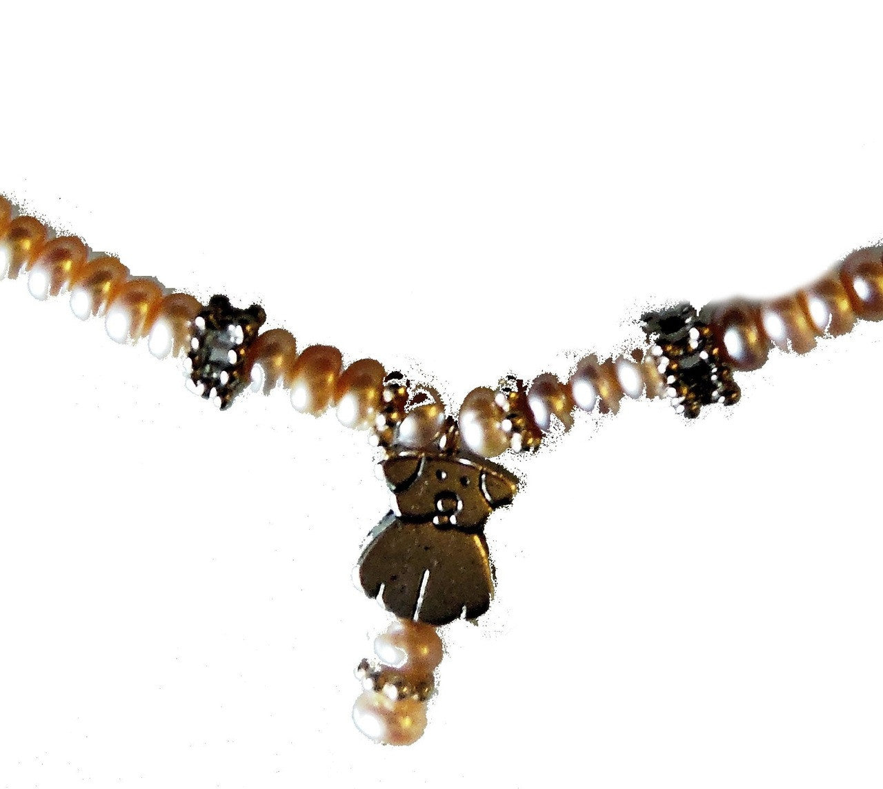 Pearls for Little Girls- Puppy Pendant on Freshwater Pearls from China-7