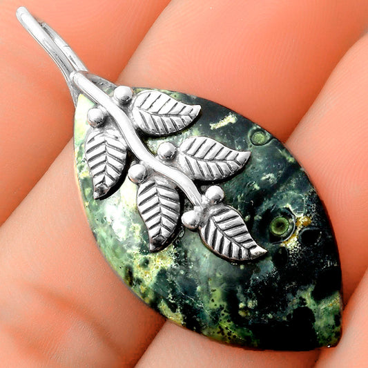 Leaves - Natural Star Galaxy Jasper Pendant P-1291 SDP117270