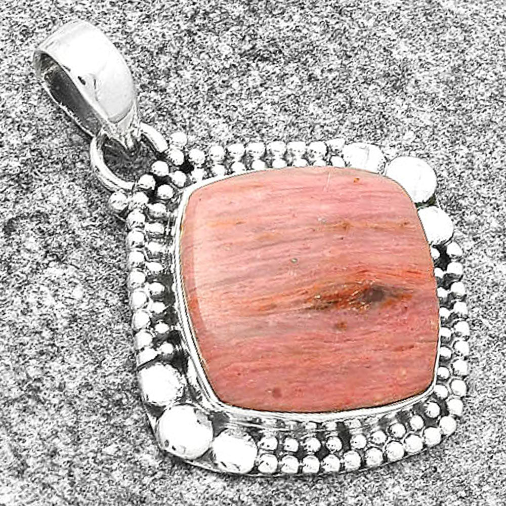 Natural Pink Tulip Quartz Pendant P-1677 SDP127316
