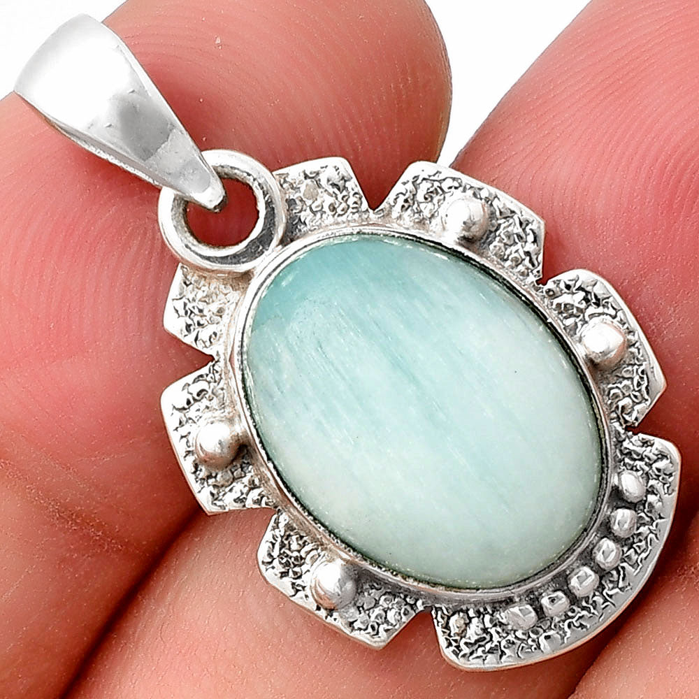 Natural Blue Aragonite Pendant P-1485 SDP140293
