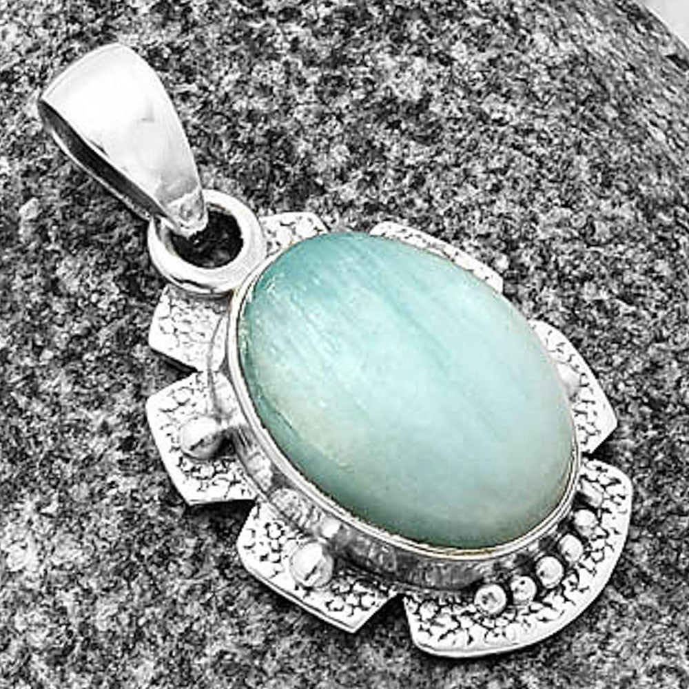 Natural Blue Aragonite Pendant P-1485 SDP140293