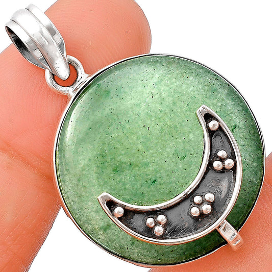 Crescent Moon - Green Aventurine Pendant P-1719 SDP140946