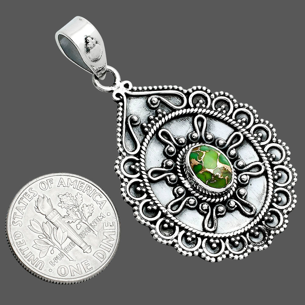 Copper Green Turquoise - Arizona Pendant P-1214 SDP157610
