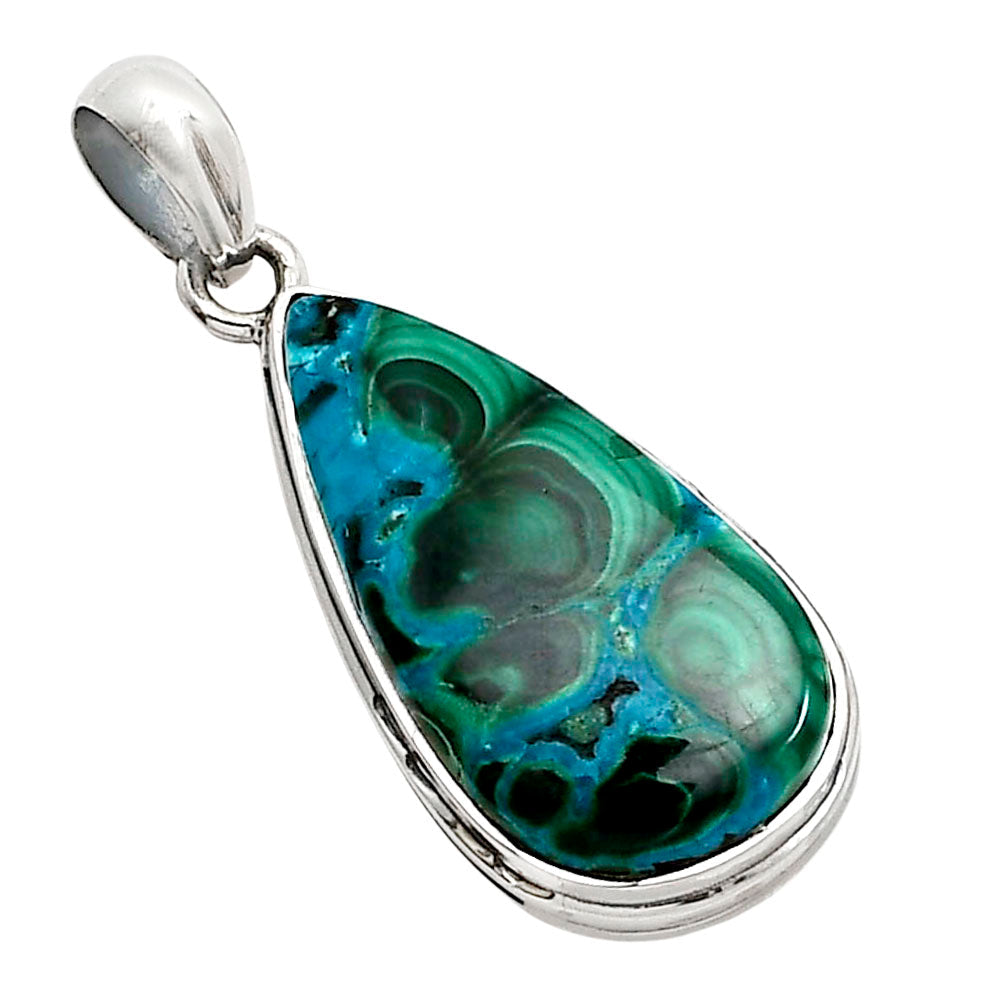Azurite In Malachite Pendant P-1124 SDP158557