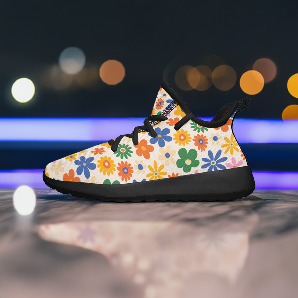 Kids Shoes Sneakers Colorful Flowers