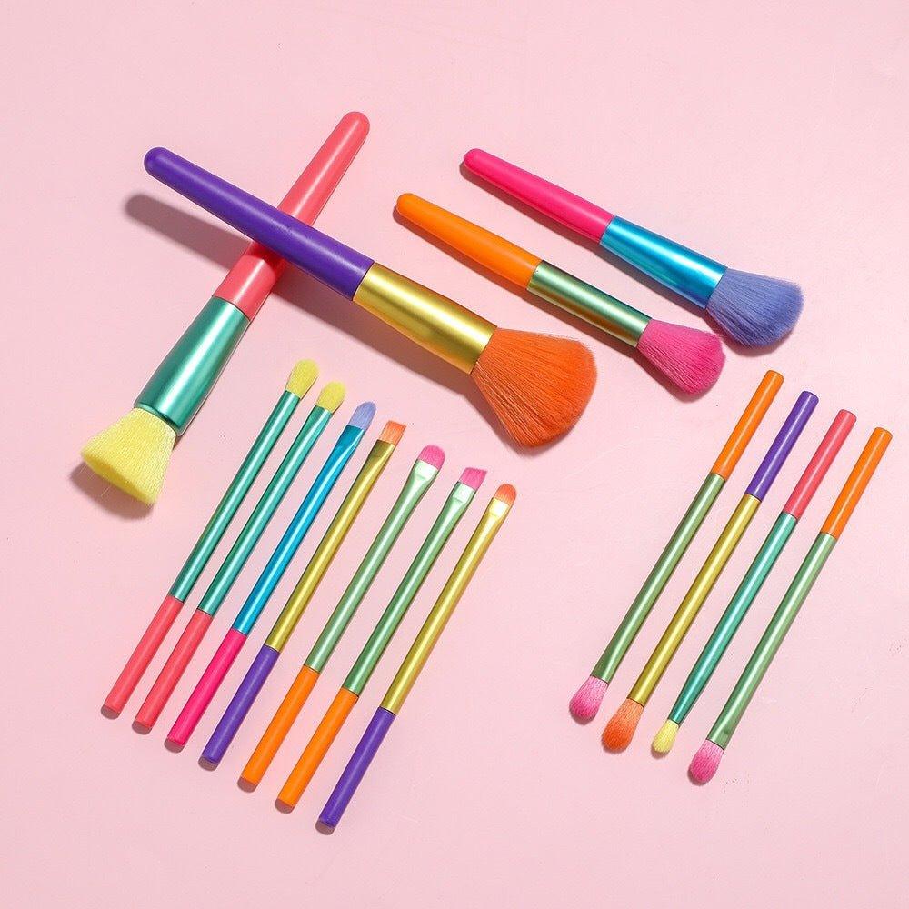Vibrant Neon Brush Collection for Stunning Makeup Looks