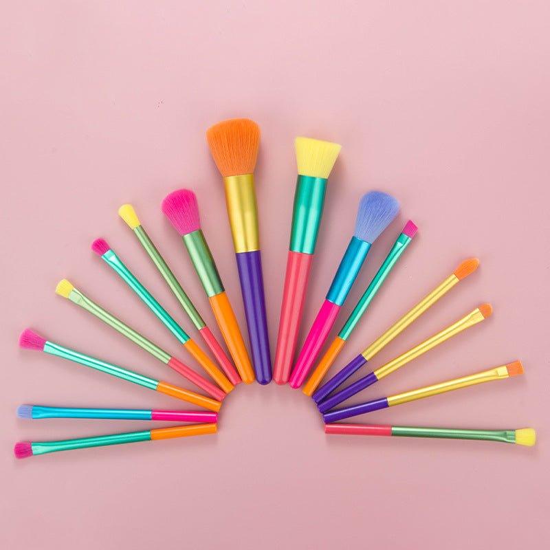 Vibrant Neon Brush Collection for Stunning Makeup Looks