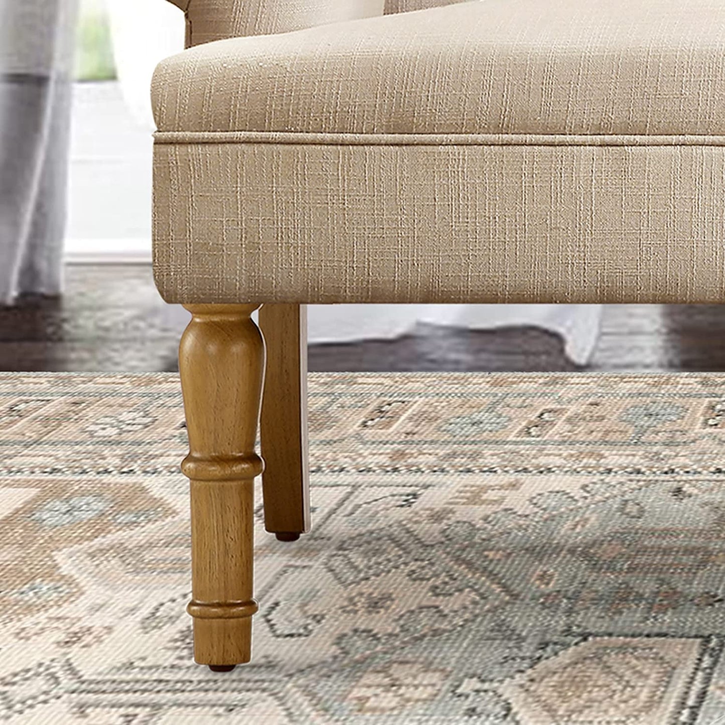 Warm Beige Love Seats Sofa Set