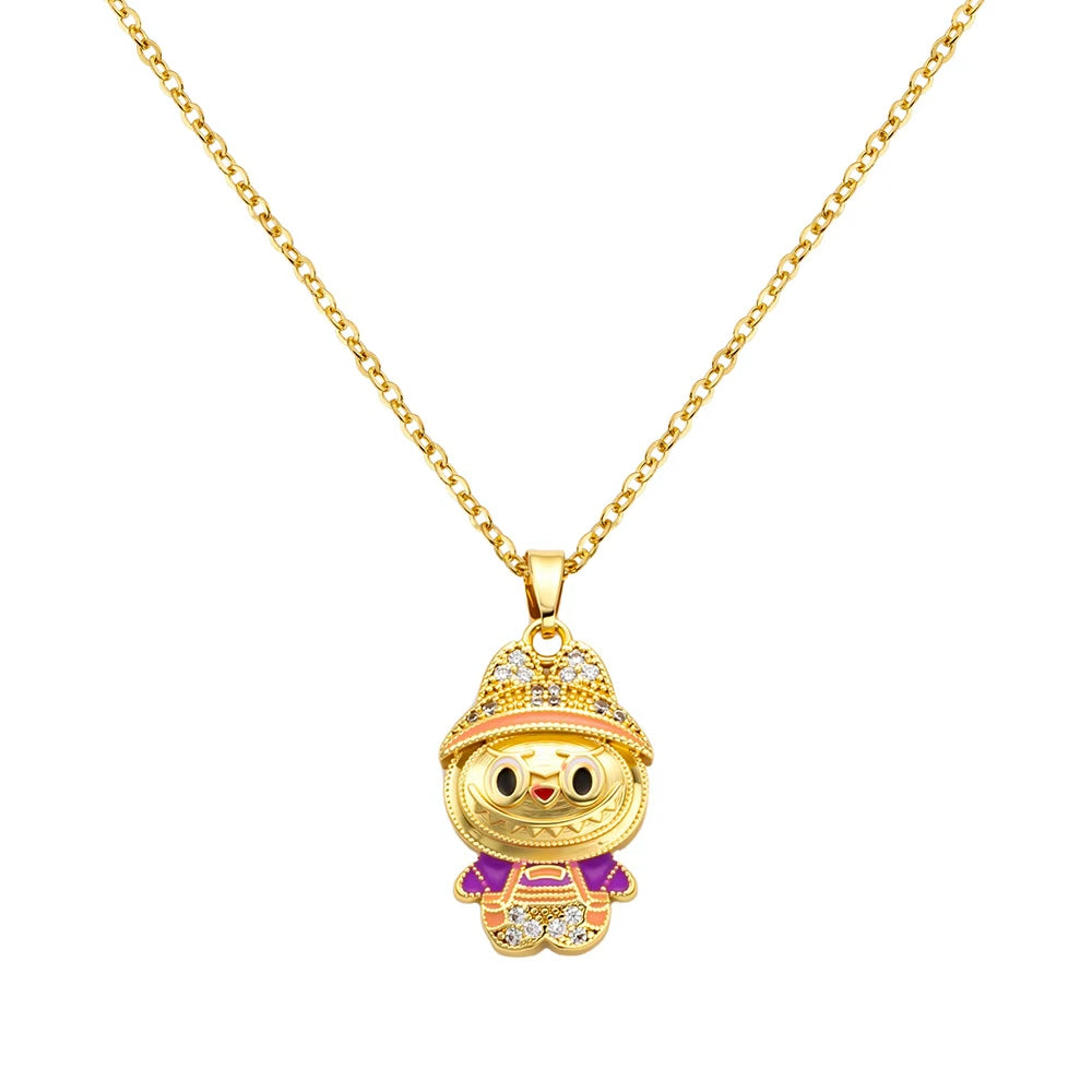 bts x Labubu Bejeweled Pendant Necklace