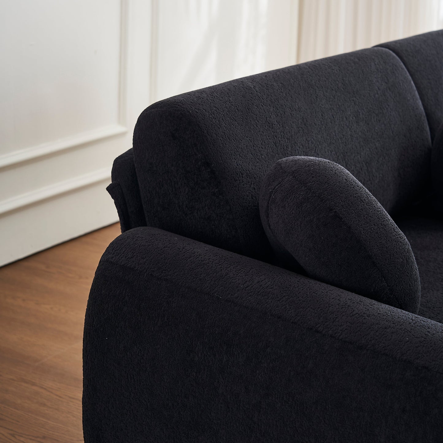 Modern Sofa for Living Room, 84' Green Chenille Sofa Couch, Sectional Love Seat Couch, Upholstered Sofa for Apatment Bedroom Home Office