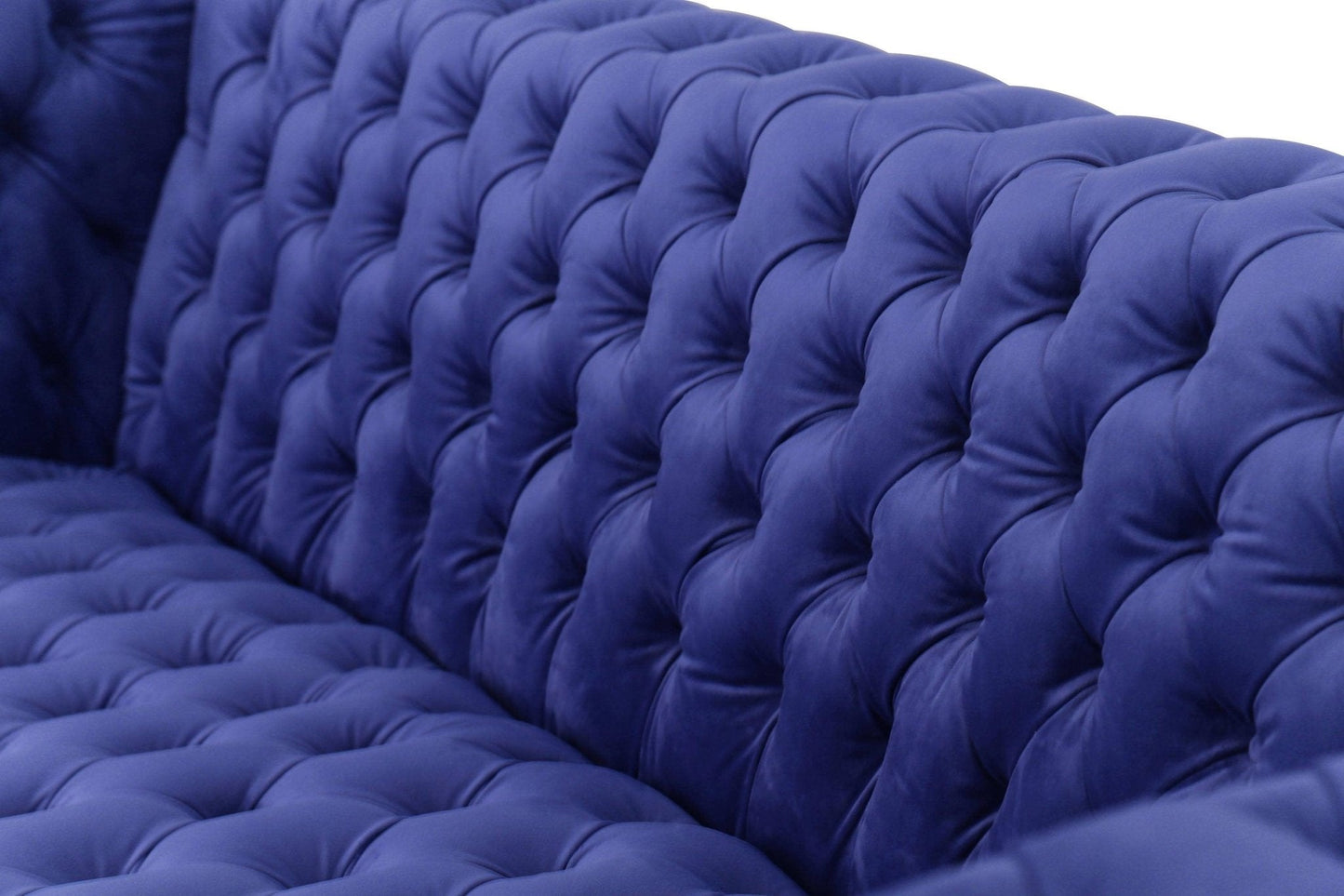 Canvello Blue Velvet Tufted Sofa