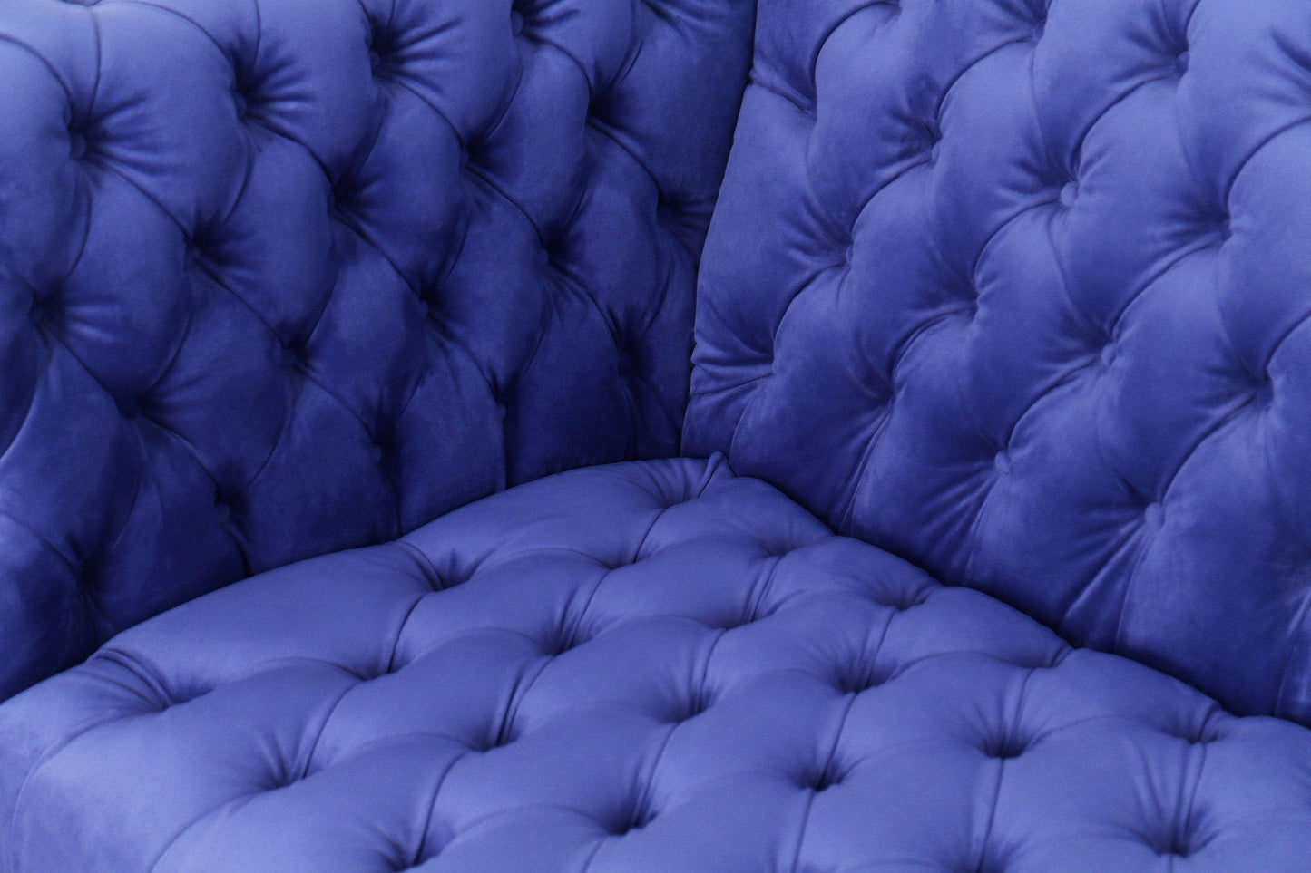 Canvello Blue Velvet Tufted Sofa