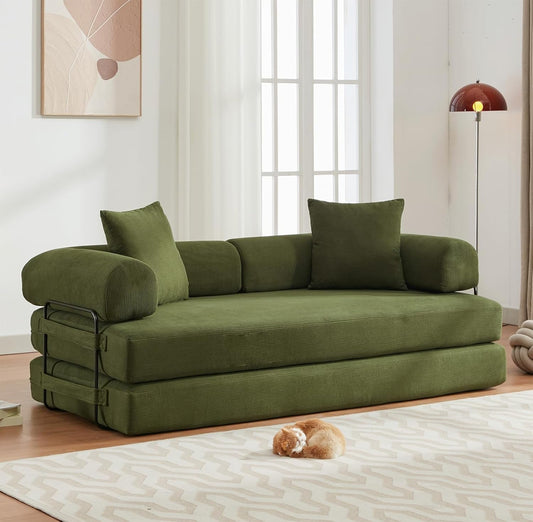 Convertible Folding Sofa Bed with Removable Backrest