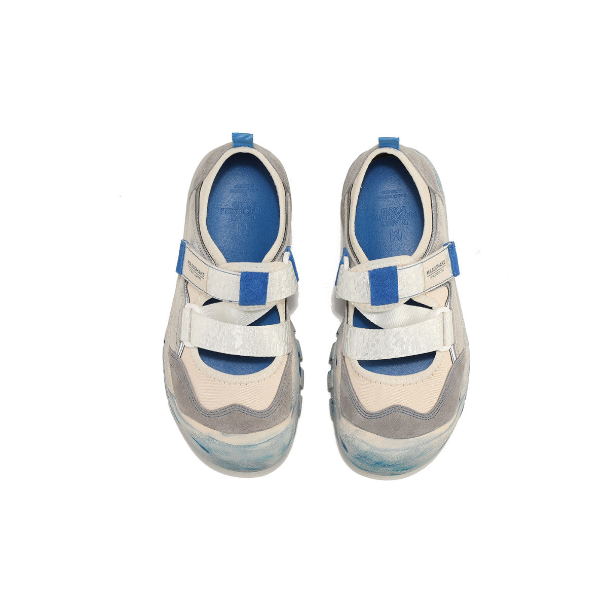 Distressed Velcro Strap Sneakers