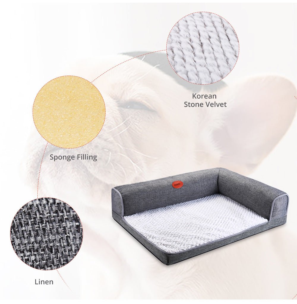 Dog Bed Soft Waterproof Cushion Sofa Cat House Warm Bed Puppy L Type Puppy Sleeping Hondenmand Mat Dog Supplies