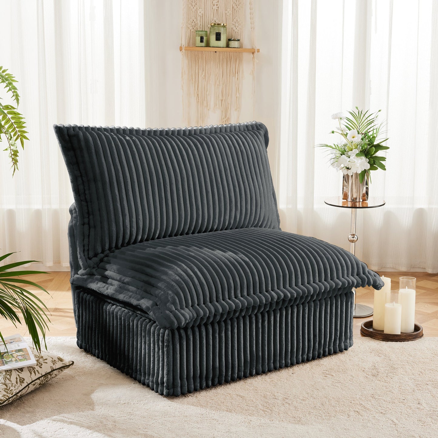 Koala Armless Sofa - Grey