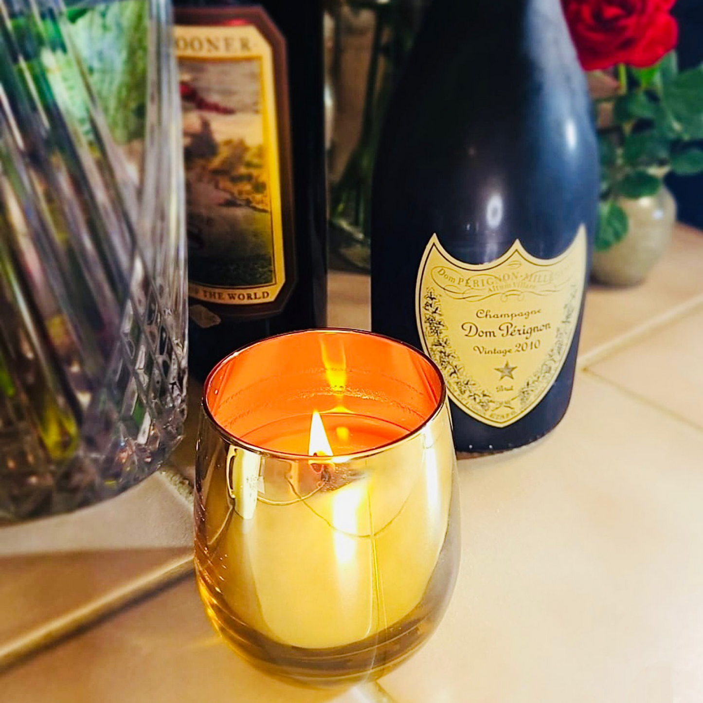 Holiday Nog Christmas Gold Candle Home Decor