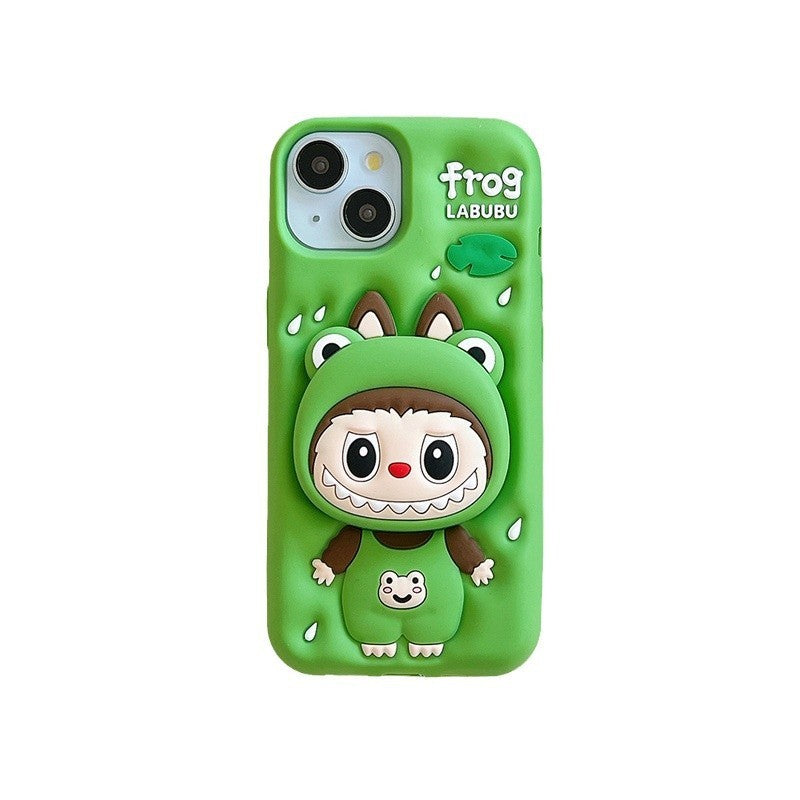 Kero Frog Cutie Labubu Silicone Phone Case with Stand