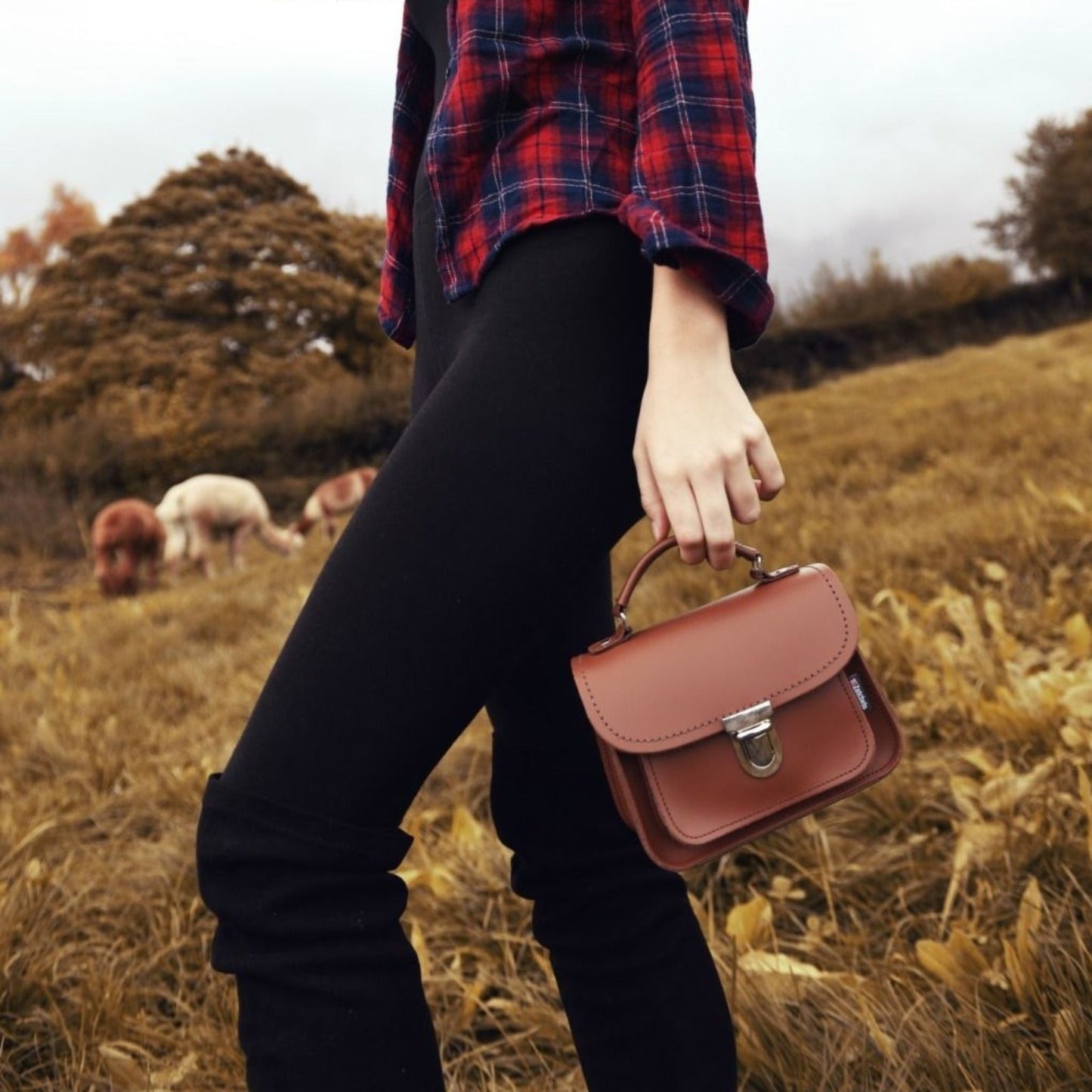 Luna Handmade Leather Bag - Burnt Orange-3