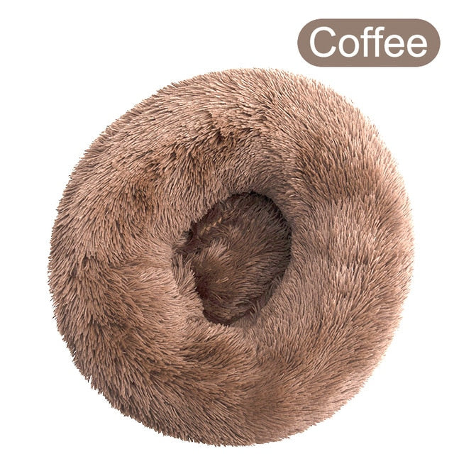 Soft Pet Dog Bed Round Winter warm Long Plush Dog House Cushion Cat Beds Mats Sofa for Samll large Dogs kennel Pet supplies