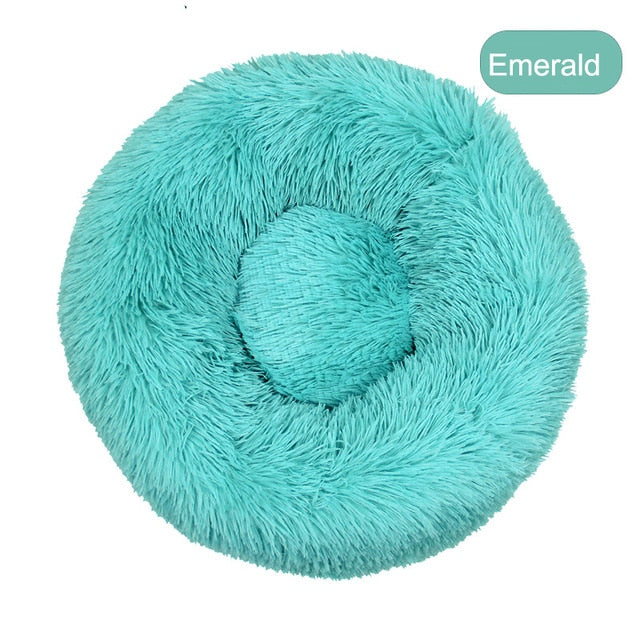 Soft Pet Dog Bed Round Winter warm Long Plush Dog House Cushion Cat Beds Mats Sofa for Samll large Dogs kennel Pet supplies