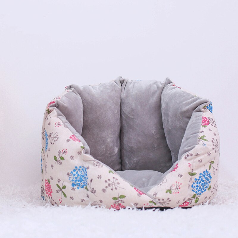 Non-Slip Cat Bed Winter Warm Pet House Cave Soft Comfortable Kennel Kitten Sofa Short Plush Pet Cushion for Small Medium Dogs