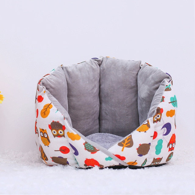 Non-Slip Cat Bed Winter Warm Pet House Cave Soft Comfortable Kennel Kitten Sofa Short Plush Pet Cushion for Small Medium Dogs
