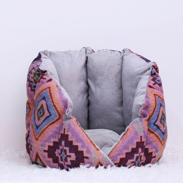 Non-Slip Cat Bed Winter Warm Pet House Cave Soft Comfortable Kennel Kitten Sofa Short Plush Pet Cushion for Small Medium Dogs