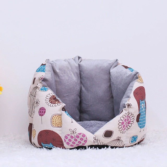 Non-Slip Cat Bed Winter Warm Pet House Cave Soft Comfortable Kennel Kitten Sofa Short Plush Pet Cushion for Small Medium Dogs
