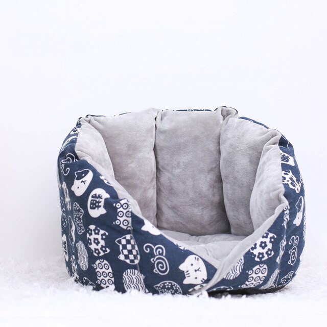 Non-Slip Cat Bed Winter Warm Pet House Cave Soft Comfortable Kennel Kitten Sofa Short Plush Pet Cushion for Small Medium Dogs