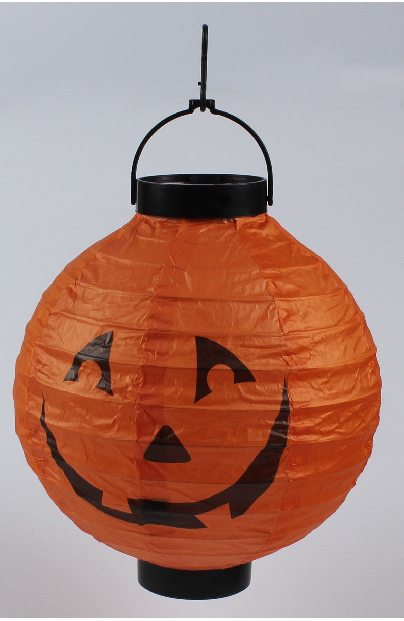 Halloween Handheld Halloween Pumpkin Paper Lantern Hanging Light-Up Pendant 4 pieces set