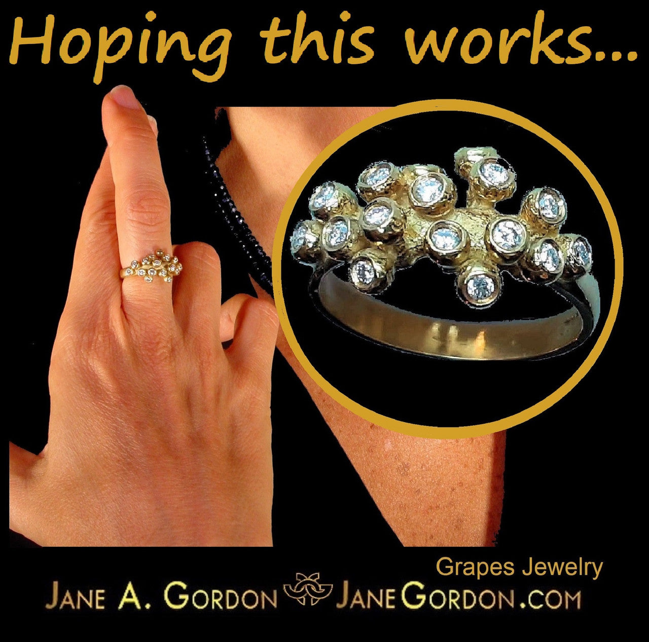 Grapes Drop Earrings: Sterling Silver with Diamonds and Plate Options-19