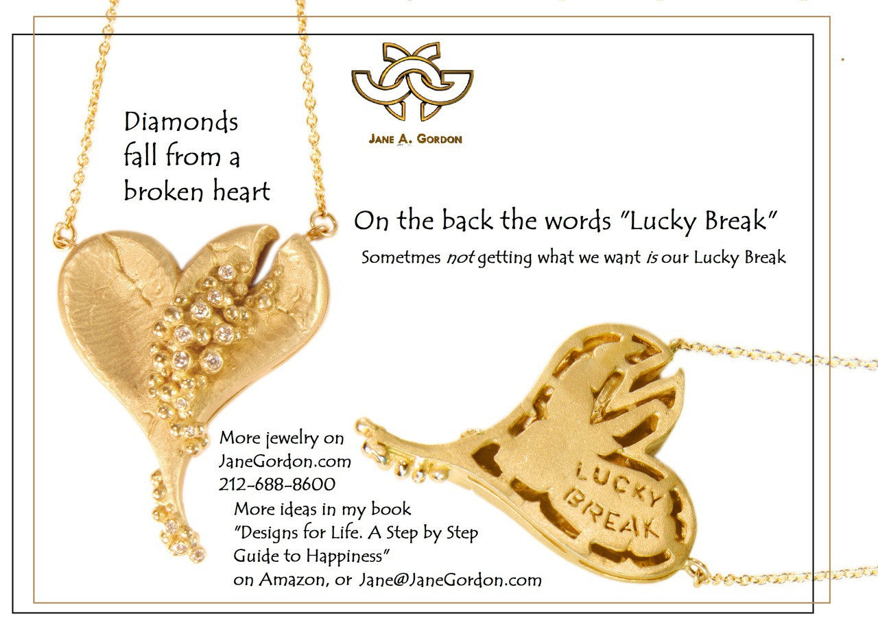 Hearts-Lucky Break Necklace-Small-18K Gold with Diamonds-2