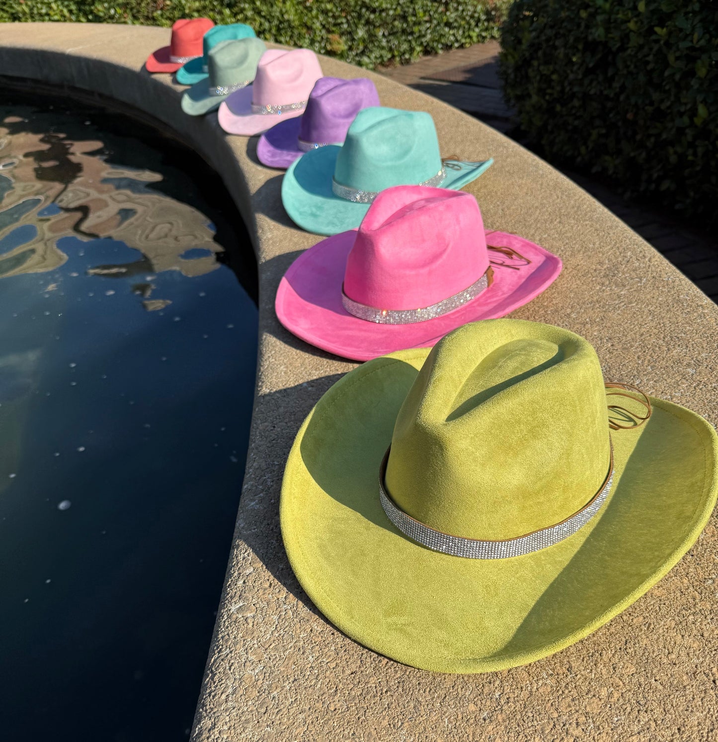 Vegan Suede Cowboy Hat, Hat with diamon Accessory, Hat for Burning, Cowboy Hat, Rancher Hat, Hat for customization