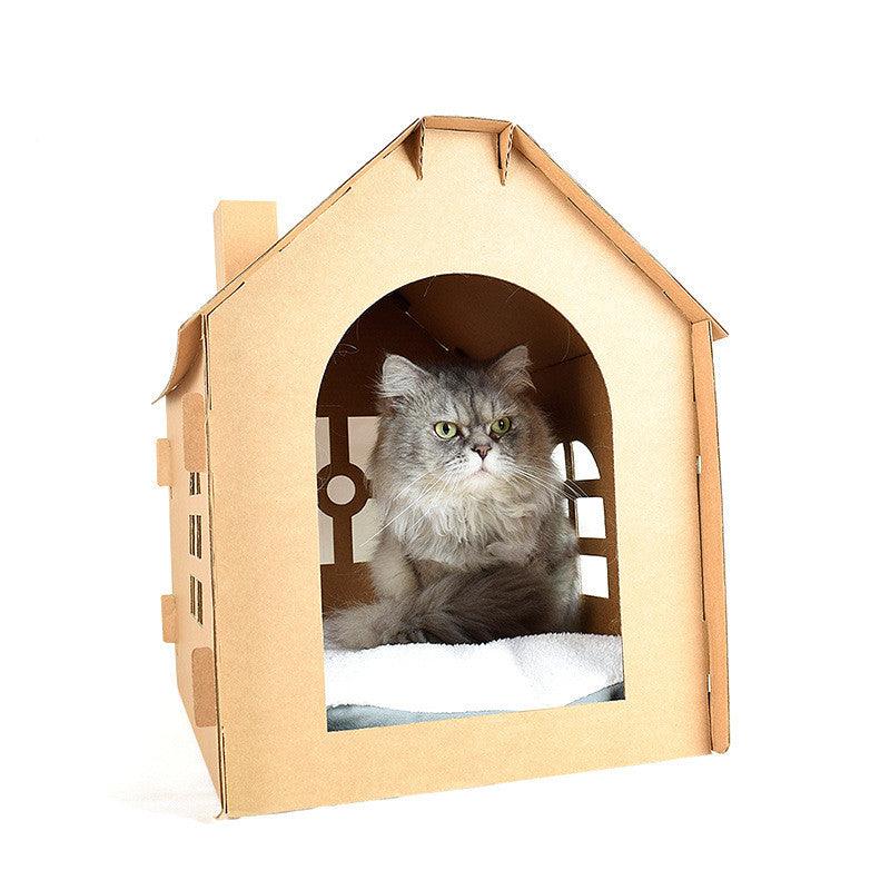 Foldable Corrugated Cat Scratcher Lounge - Perfect For Large Cats!