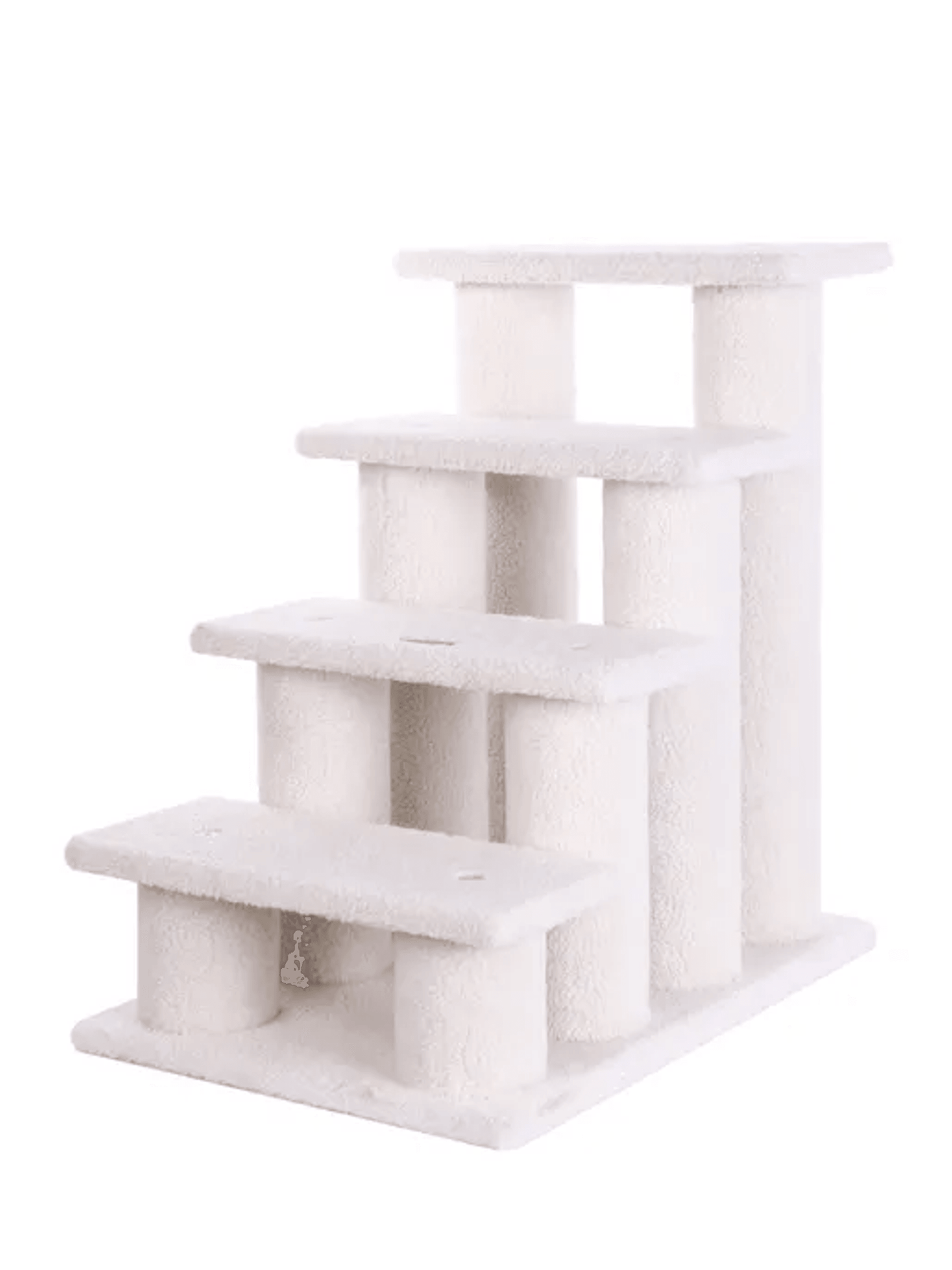 Elegant Real Wood 4-Step Pet Ramp for Dogs and Cats