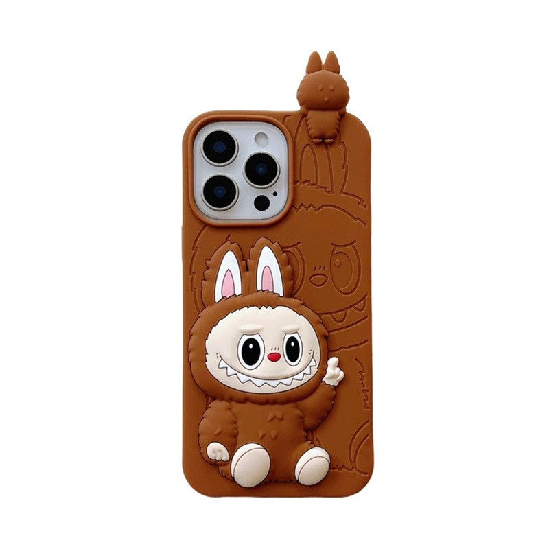 3D Labubu Bunny Suit Silicone Phone Case