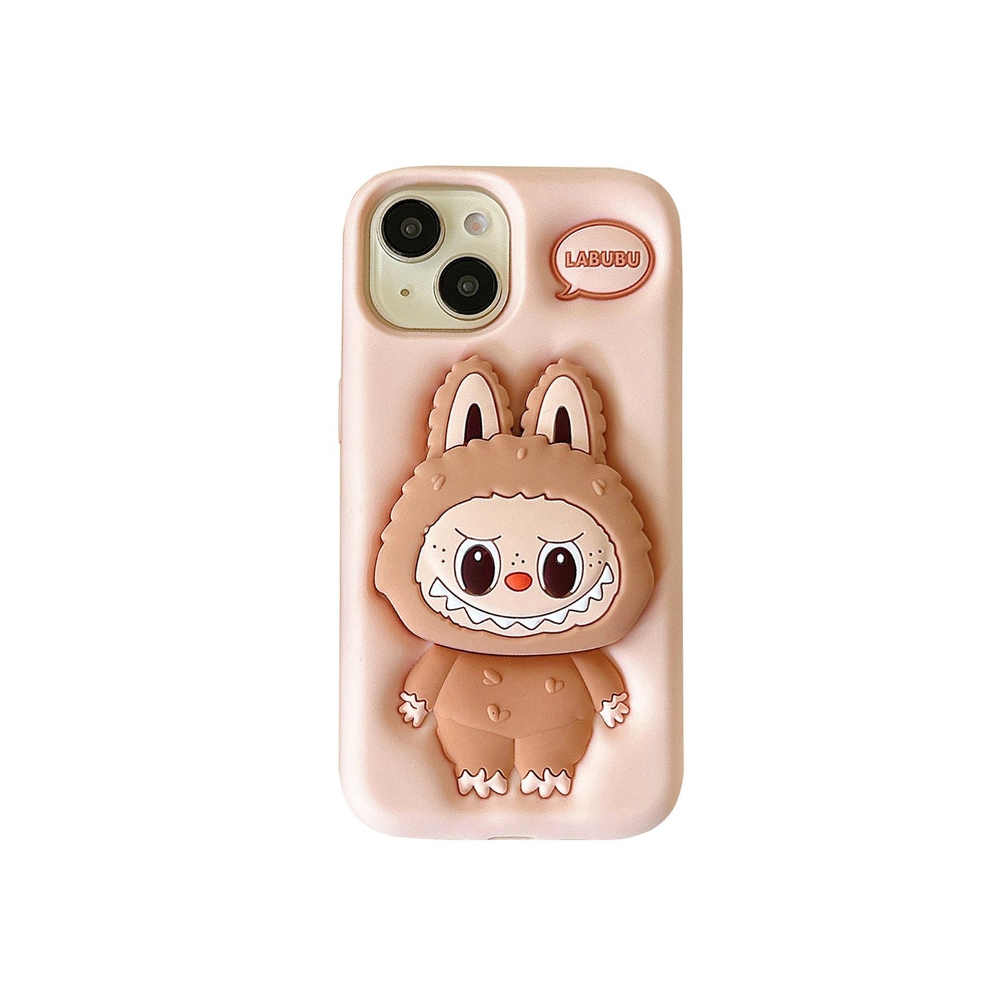 3D Snuggle Suit Labubu Silicone Phone Case