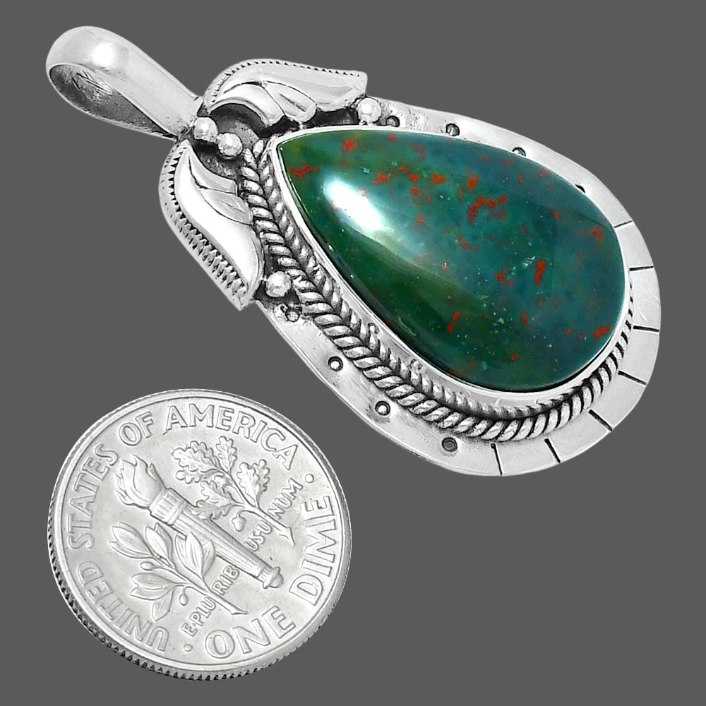 Premium Quality Blood Stone - India Pendant P-1568 58-EP10739