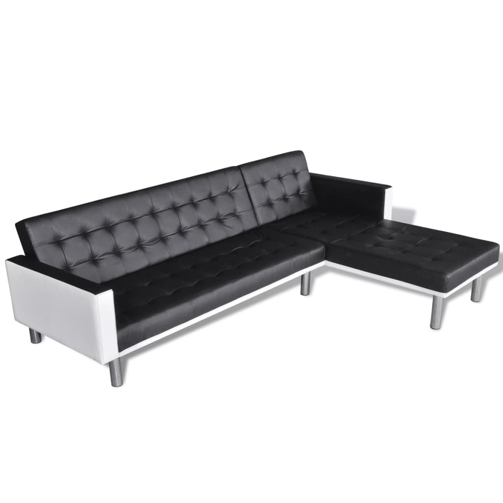 vidaXL Sofa Bed Sleeper Sectional Sofa Bed L Shaped Couch Artificial Leather