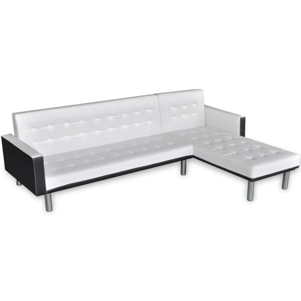 vidaXL Sofa Bed Sleeper Sectional Sofa Bed L Shaped Couch Artificial Leather