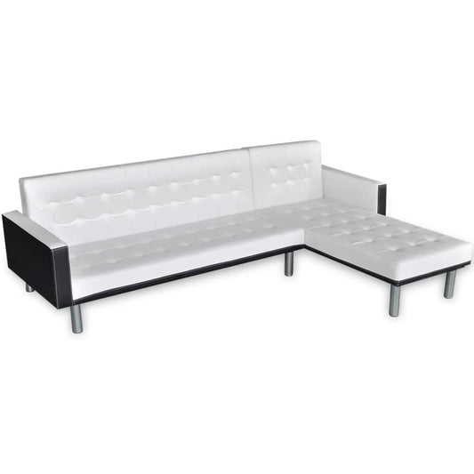 vidaXL Sofa Bed Sleeper Sectional Sofa Bed L Shaped Couch Artificial Leather
