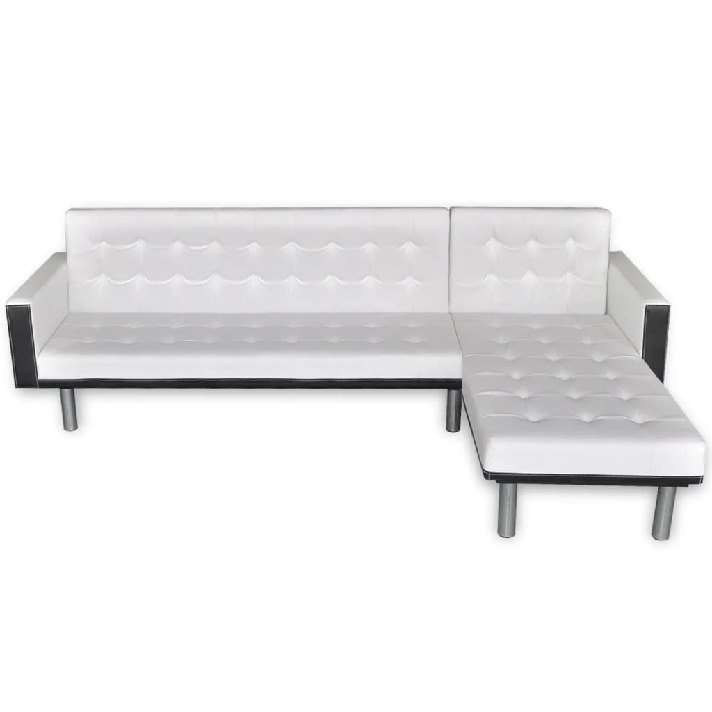 vidaXL Sofa Bed Sleeper Sectional Sofa Bed L Shaped Couch Artificial Leather