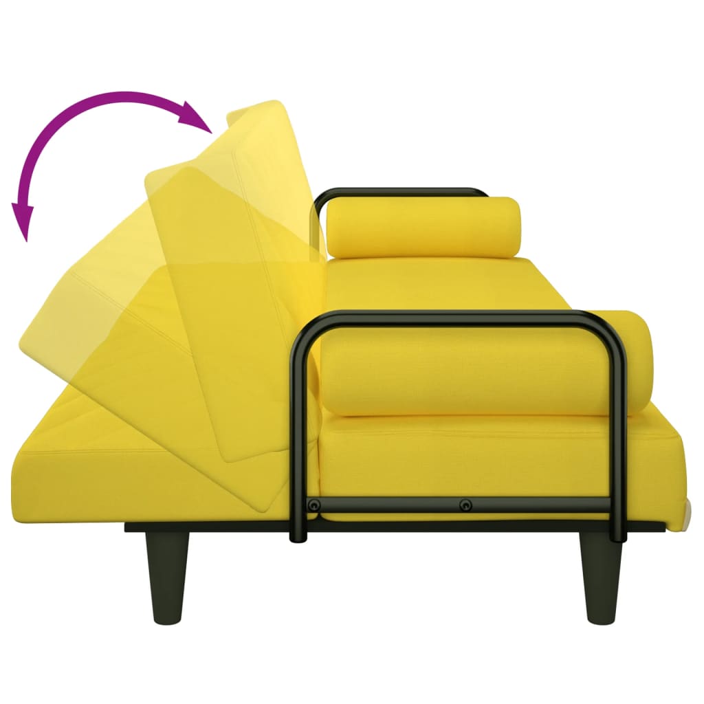 vidaXL Sleeper Sofa with Armrests Sofa Couch Recliner Chair Loveseat Fabric
