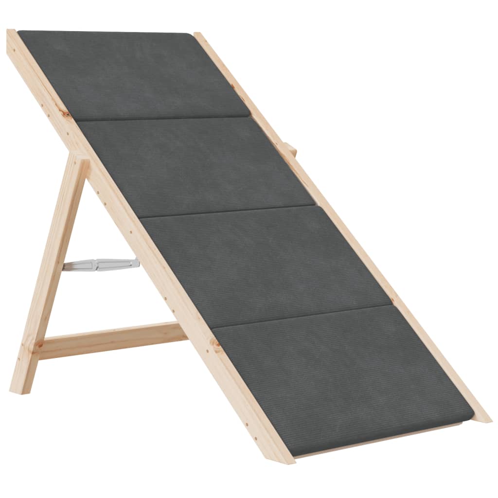 vidaXL Dog Ramp Foldable Adjustable Canine Ramp for Car Bed Solid Wood Fir