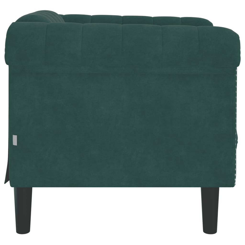 vidaXL Sofa Chair Dark Green Velvet