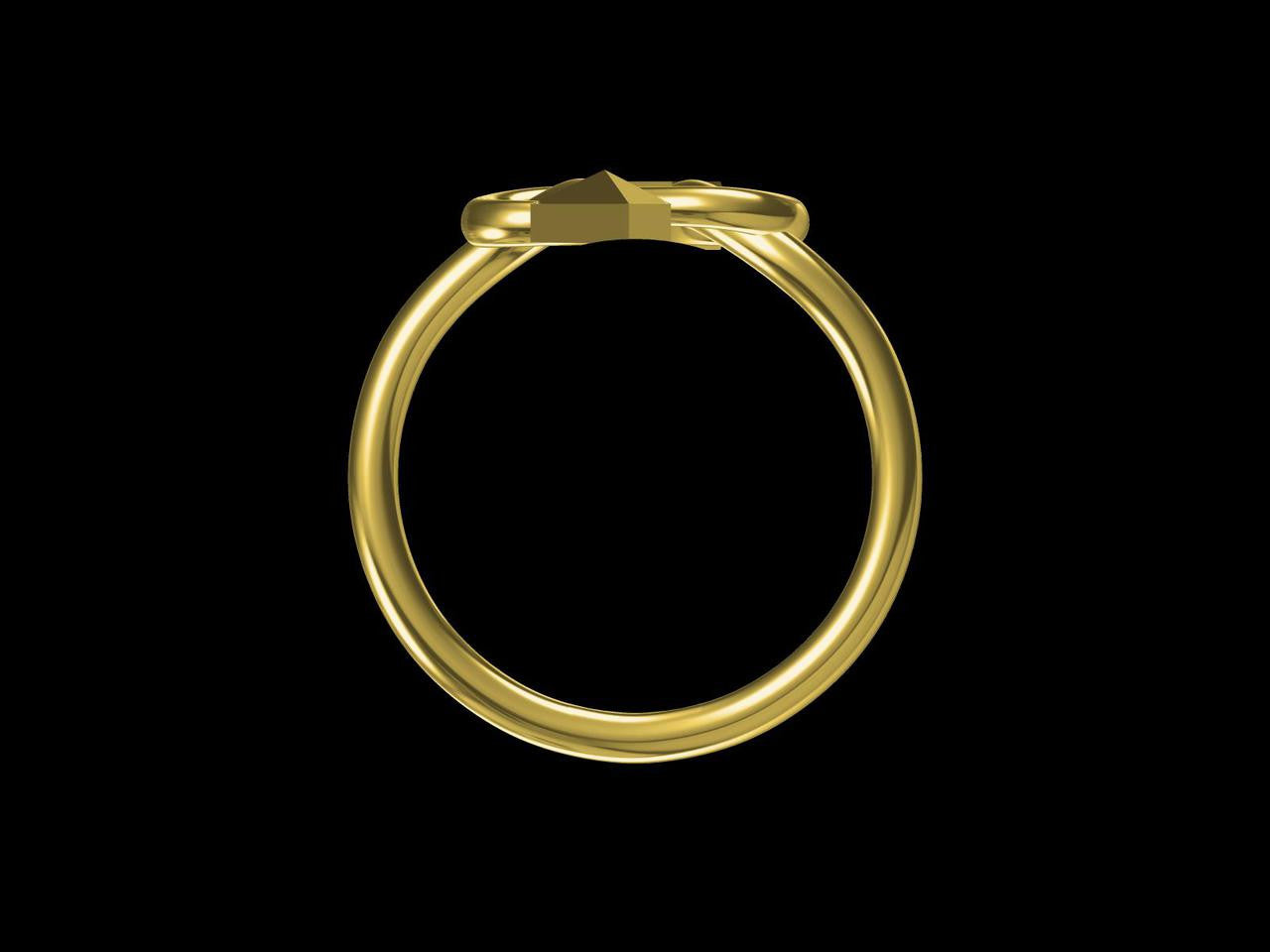 Custom Design: Arrow & Infinity Ring - Sterling Silver plated in 18K gold or rhodium
